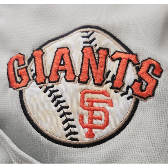 San Francisco SF Giants Men's Jersey Large True Fan Gray Short Sleeve Button-Up - Picture 6 of 8